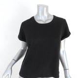 A.P.C. Roll-Sleeve Tee Black Cotton Jersey Size Small Short Sleeve Top - Celebrity Owned