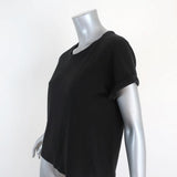 A.P.C. Roll-Sleeve Tee Black Cotton Jersey Size Small Short Sleeve Top - Celebrity Owned