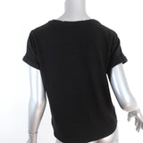A.P.C. Roll-Sleeve Tee Black Cotton Jersey Size Small Short Sleeve Top - Celebrity Owned