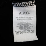A.P.C. Roll-Sleeve Tee Black Cotton Jersey Size Small Short Sleeve Top - Celebrity Owned