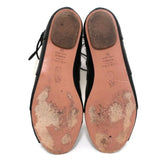 Aquazzura J’Adore Lace-Up Sandals Black Leather Size 39 Open Toe Flats - Celebrity Owned