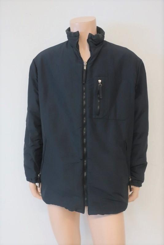 Armani Collezioni Reversible Jacket Navy Nylon & Dark Gray Fleece