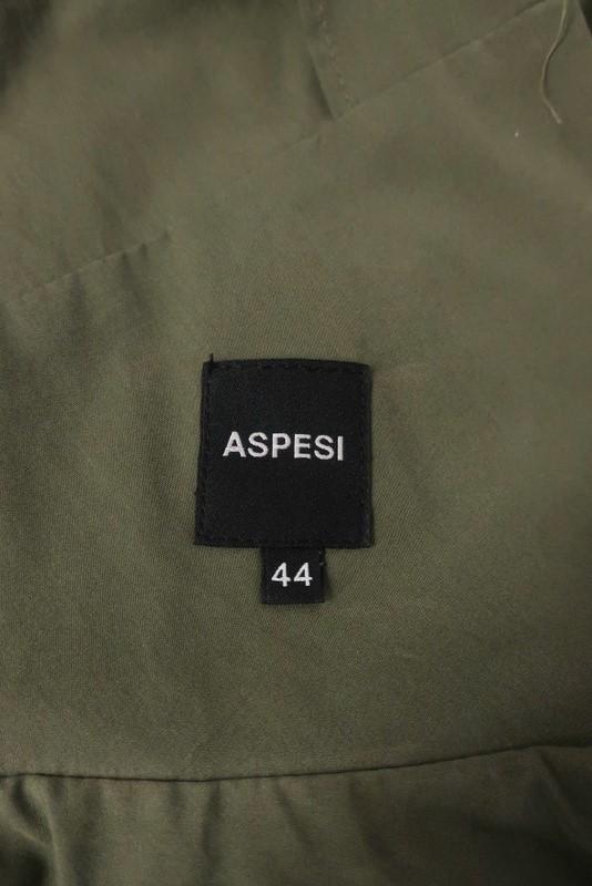 Aspesi Dress Olive Pleated Cotton Size 44 Cap Sleeve Fit &amp; Flare - Celebrity Owned