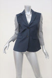 ATM Anthony Thomas Melillo Square Front Sport Blazer Navy/Gray Jacket Size 4 - Celebrity Owned