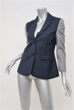 ATM Anthony Thomas Melillo Square Front Sport Blazer Navy/Gray Jacket Size 4 - Celebrity Owned