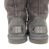 Australia Luxe Collective Bedouin Tall Shearling Boots Gray Suede Size US 9 - Celebrity Owned