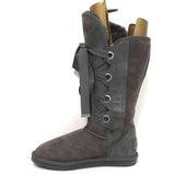 Australia Luxe Collective Bedouin Tall Shearling Boots Gray Suede Size US 9 - Celebrity Owned