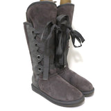 Australia Luxe Collective Bedouin Tall Shearling Boots Gray Suede Size US 9 - Celebrity Owned
