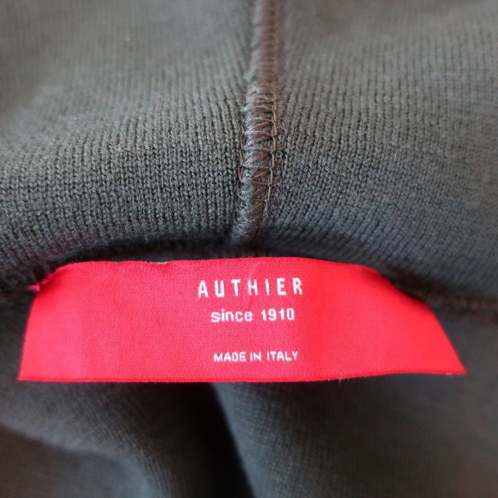Authier Zip-Up Hoodie Jacket Green Wool Knit Size 40 - Celebrity Owned