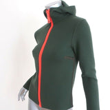 Authier Zip-Up Hoodie Jacket Green Wool Knit Size 40 - Celebrity Owned