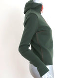 Authier Zip-Up Hoodie Jacket Green Wool Knit Size 40 - Celebrity Owned