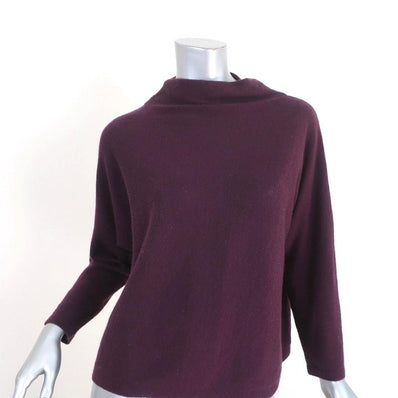 Autumn Cashmere Sweater Purple Cashmere Size Medium Mock Neck Pullover - Celebrity Owned