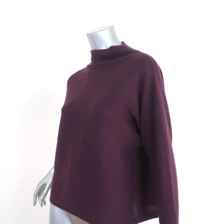 Autumn Cashmere Sweater Purple Cashmere Size Medium Mock Neck Pullover - Celebrity Owned