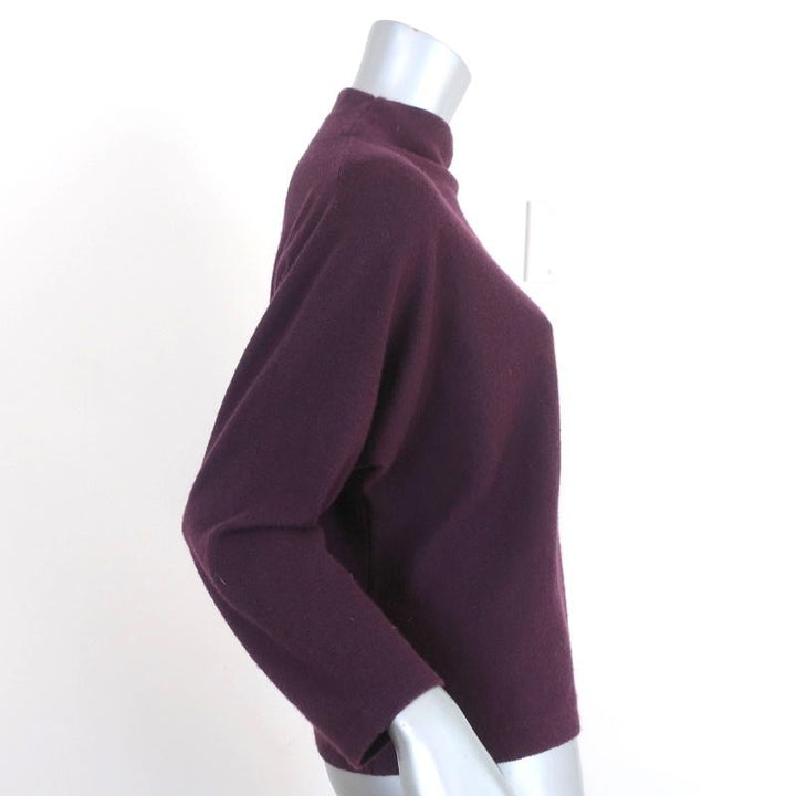 Autumn Cashmere Sweater Purple Cashmere Size Medium Mock Neck Pullover - Celebrity Owned