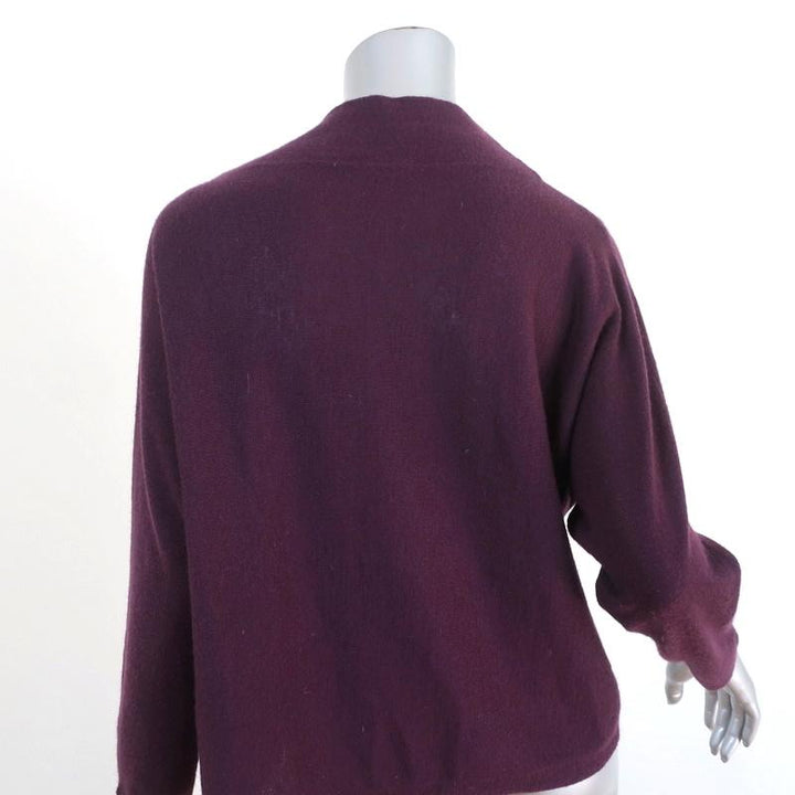 Autumn Cashmere Sweater Purple Cashmere Size Medium Mock Neck Pullover - Celebrity Owned