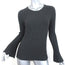 Bailey 44 Bell Sleeve Sweater Enchanted Forest Dark Gray Rib Knit Size Medium