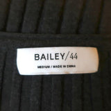 Bailey 44 Bell Sleeve Sweater Enchanted Forest Dark Gray Rib Knit Size Medium - Celebrity Owned