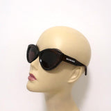 Balenciaga Cat Eye Sunglasses Logo Print Tortoise Shell BB0073S 002 - Celebrity Owned
