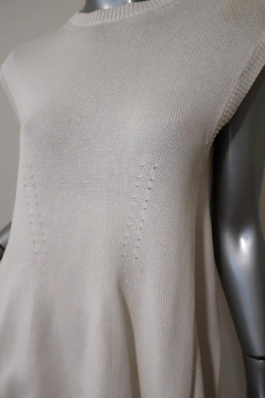 Balenciaga Cotton Knit Top White Size 36 Sleeveless Sweater - Celebrity Owned