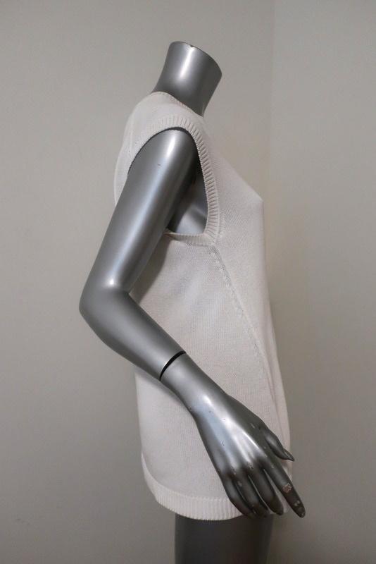 Balenciaga Cotton Knit Top White Size 36 Sleeveless Sweater - Celebrity Owned
