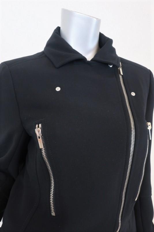Balenciaga Crepe Moto Jacket Black Size 42 Biker Jacket - Celebrity Owned