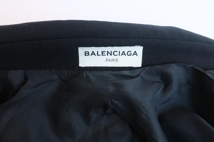 Balenciaga Crepe Moto Jacket Black Size 42 Biker Jacket - Celebrity Owned