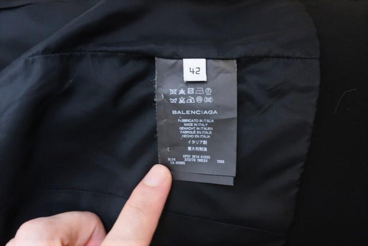 Balenciaga Crepe Moto Jacket Black Size 42 Biker Jacket - Celebrity Owned