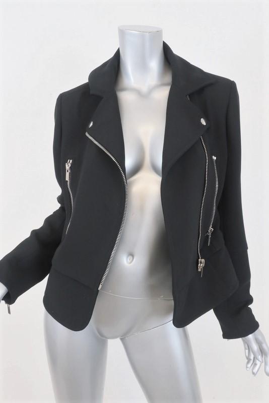 Balenciaga Crepe Moto Jacket Black Size 42 Biker Jacket - Celebrity Owned