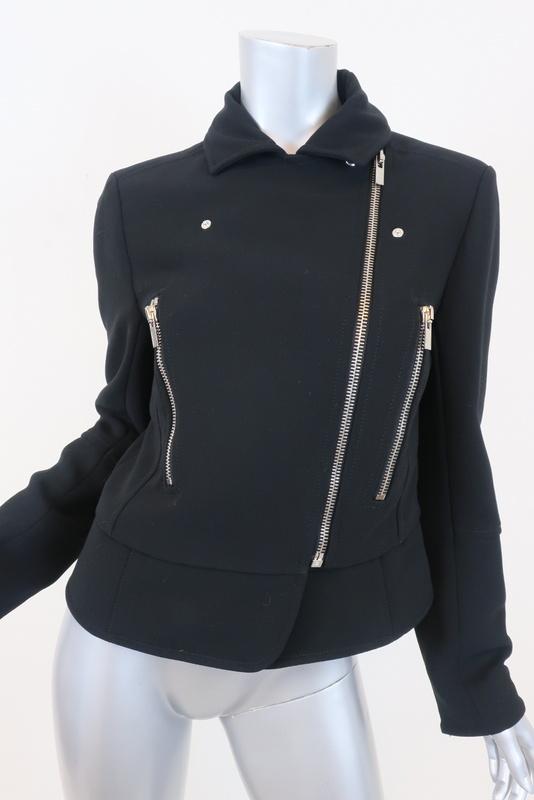 Balenciaga Crepe Moto Jacket Black Size 42 Biker Jacket - Celebrity Owned