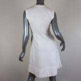 Balenciaga Dress White Stretch Knit Size 40 Sleeveless Scoop Neck - Celebrity Owned