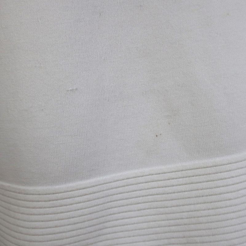 Balenciaga Dress White Stretch Knit Size 40 Sleeveless Scoop Neck - Celebrity Owned