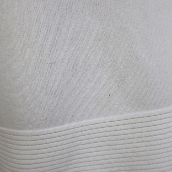 Balenciaga Dress White Stretch Knit Size 40 Sleeveless Scoop Neck - Celebrity Owned