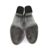 Balenciaga Glitter Ankle Boots Silver Size 37.5 High Heel Booties - Celebrity Owned