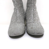 Balenciaga Glitter Ankle Boots Silver Size 37.5 High Heel Booties - Celebrity Owned