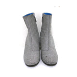 Balenciaga Glitter Ankle Boots Silver Size 37.5 High Heel Booties - Celebrity Owned