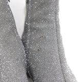 Balenciaga Glitter Ankle Boots Silver Size 37.5 High Heel Booties - Celebrity Owned