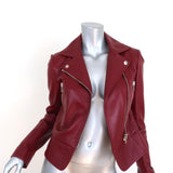 Balenciaga Leather Biker Jacket Burgundy Size 36 Motorcycle Jacket - Celebrity Owned