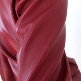 Balenciaga Leather Biker Jacket Burgundy Size 36 Motorcycle Jacket - Celebrity Owned