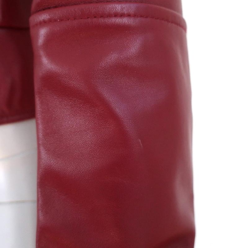 Balenciaga Leather Biker Jacket Burgundy Size 36 Motorcycle Jacket - Celebrity Owned