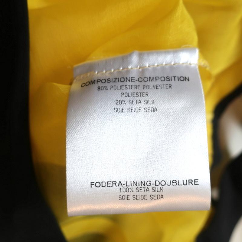 Balenciaga Mini Dress Beige/Black Layered Taffeta Size 38 Sleeveless Button-Back - Celebrity Owned