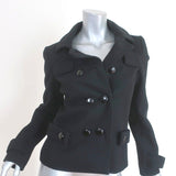 Balenciaga Peacoat Black Wool Felt Size 40 Double Breasted Jacket - Celebrity Owned