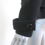 Balenciaga Peacoat Black Wool Felt Size 40 Double Breasted Jacket - Celebrity Owned