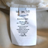 Balenciaga Pulled Puff Sleeve Coat Beige Cotton Size 34 Belted Jacket - Celebrity Owned