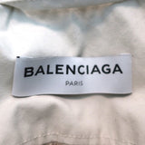Balenciaga Pulled Puff Sleeve Coat Beige Cotton Size 34 Belted Jacket - Celebrity Owned