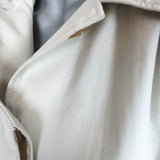 Balenciaga Pulled Puff Sleeve Coat Beige Cotton Size 34 Belted Jacket - Celebrity Owned