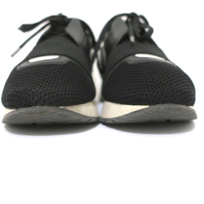 Balenciaga Race Runner Sneakers Black Leather &amp; Mesh Size 36 - Celebrity Owned