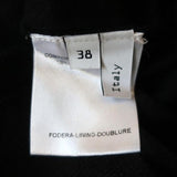 Balenciaga Short Sleeve Cardigan Black Anchor-Embroidered Wool Sweater Size 38 - Celebrity Owned