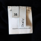 Balenciaga Short Sleeve Cardigan Navy Flower-Embroidered Wool Sweater Size 38 - Celebrity Owned