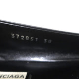 Balenciaga Studded Ballet Flats Black Leather Size 38 - Celebrity Owned