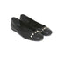 Balenciaga Studded Ballet Flats Black Leather Size 38